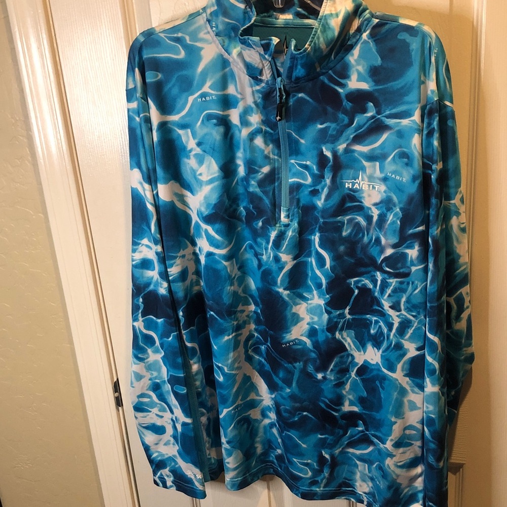Habit Men's Ocean Blue Quarter-Zip Pullover